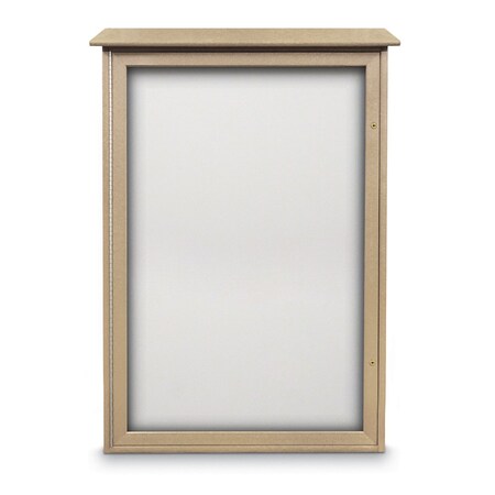 United Visual Products Outdoor Enclosed Combo Board, 72"x36", Gold Frame/Blue & Keylime UVCB7236ODG-BLUE-KEYLIME